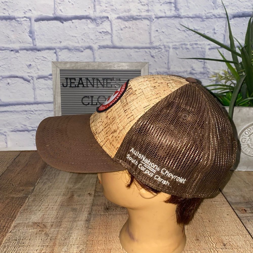 💜 Coastal Conservation Association Texas Fishing Cork Cap Hat Snap Back - Picture 4 of 6